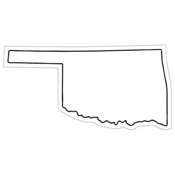 2.06" x 4.06" Oklahoma state-shaped magnet with a four color imprint... from ASI 68507 The Magnet Group / Magnet LLC™