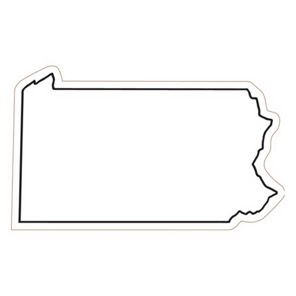 2.22" x 3.69" Pennsylvania state-shaped magnet with a four color imprint... from ASI 68507 The Magnet Group / Magnet LLC™