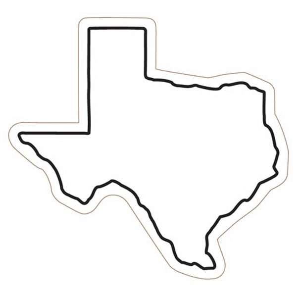 2.72" x 2.91" Texas state-shaped magnet with a four color imprint... from ASI 68507 The Magnet Group / Magnet LLC™