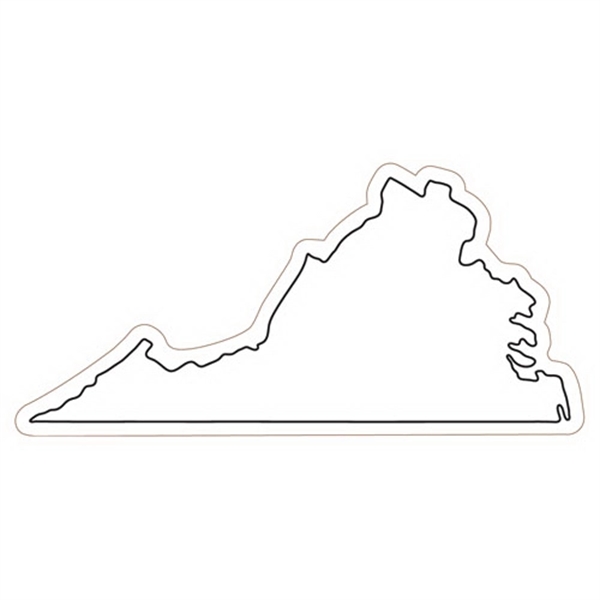 1.88" x 3.94" Virginia state-shaped magnet with a four color imprint... from ASI 68507 The Magnet Group / Magnet LLC™