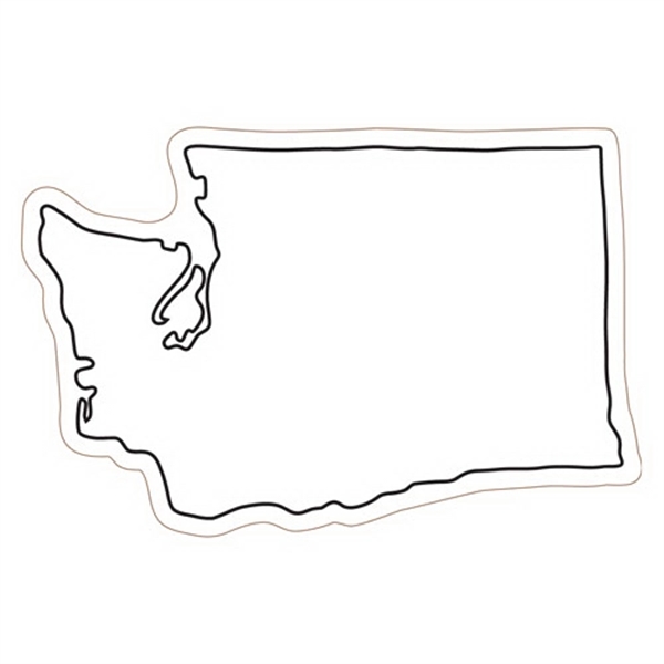 2.31" x 3.5" Washington state-shaped magnet with a four color imprint... from ASI 68507 The Magnet Group / Magnet LLC™