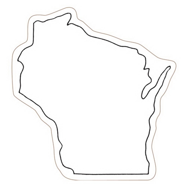 2.94" x 2.78" Wisconsin state-shaped magnet with a four color imprint... from ASI 68507 The Magnet Group / Magnet LLC™