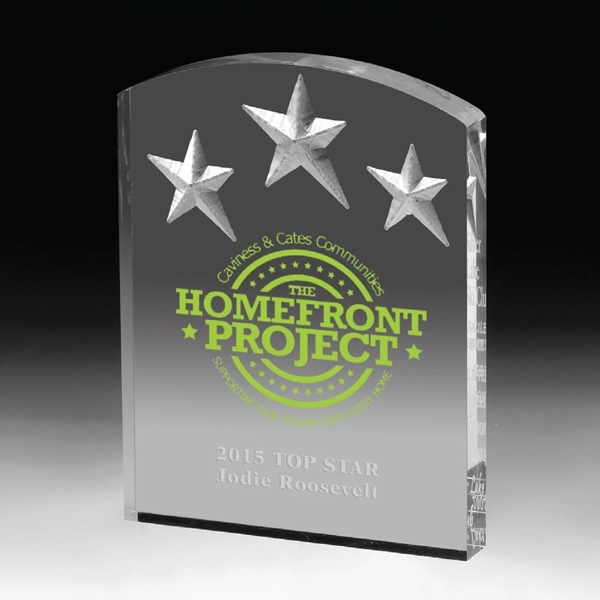 5" x 6 1/2" x 3/4" freestanding acrylic award with customization.... from ASI 62660 Innovation Line