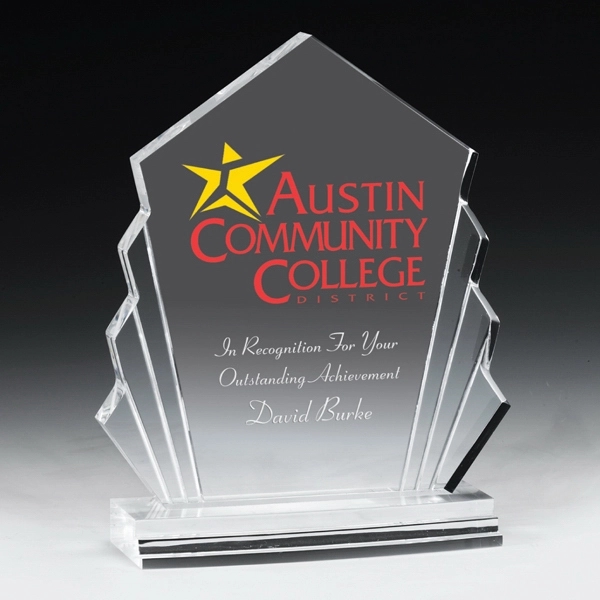 4 1/2" x 8 3/4" acrylic award with a 3/4" thickness.... from ASI 62660 Innovation Line
