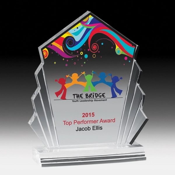 3 3/4" x 7 1/4" x 3/4" thick acrylic award with... from ASI 62660 Innovation Line