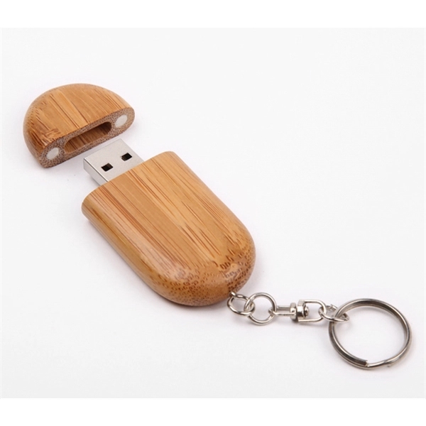 Wooden USB flash drive with key chain attachment and several finishes.... from ASI 37218 Athena Promo (tm)