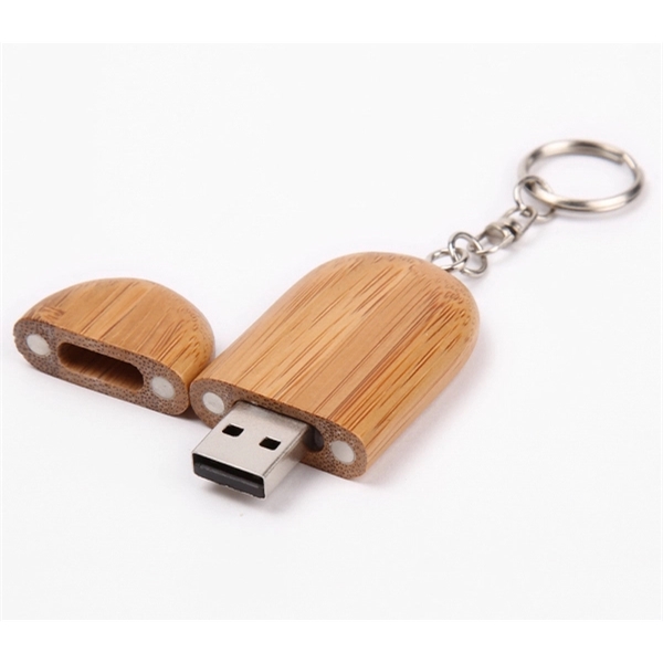 Wooden USB flash drive with key chain attachment and several finishes.... from ASI 37218 Athena Promo (tm)