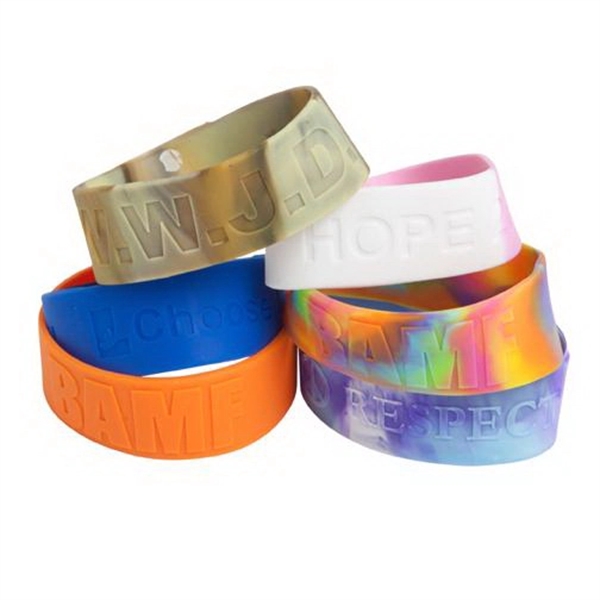 Chunky Silicone Wristbands 1 Inch Wide... from ASI 90859 Tempo Industries Inc