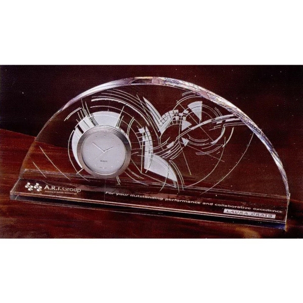 Edge of Time clock award made of optic crystal with precision... from ASI 62985 J. Charles