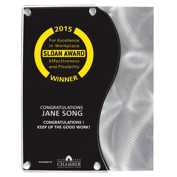 8" x 10" plaque in an oversized clear acrylic imprint panel... from ASI 62660 Innovation Line