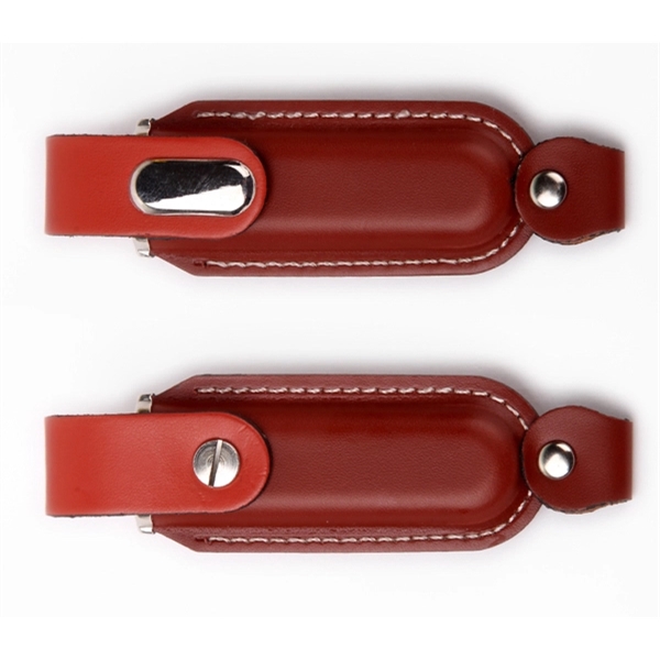 Leather USB flash drive with a rectangular shape and rounded corners,... from ASI 37218 Athena Promo (tm)