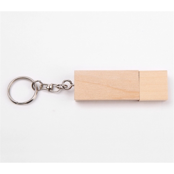 Wooden key chain USB flash drive with several wood finishes and... from ASI 37218 Athena Promo (tm)