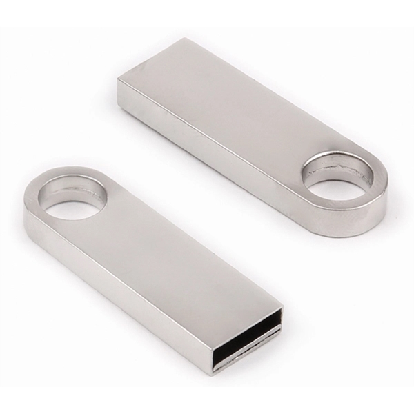 Silver metal loop USB flash drive with various memory capacities and... from ASI 37218 Athena Promo (tm)