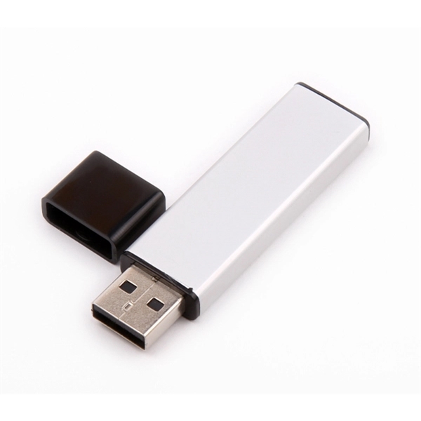 Rectangular USB flash drive with rounded corners, a black cap, and... from ASI 37218 Athena Promo (tm)