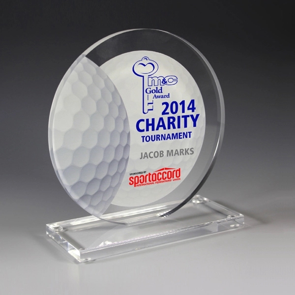 Golf achievement award made of acrylic with customization.... from ASI 62660 Innovation Line