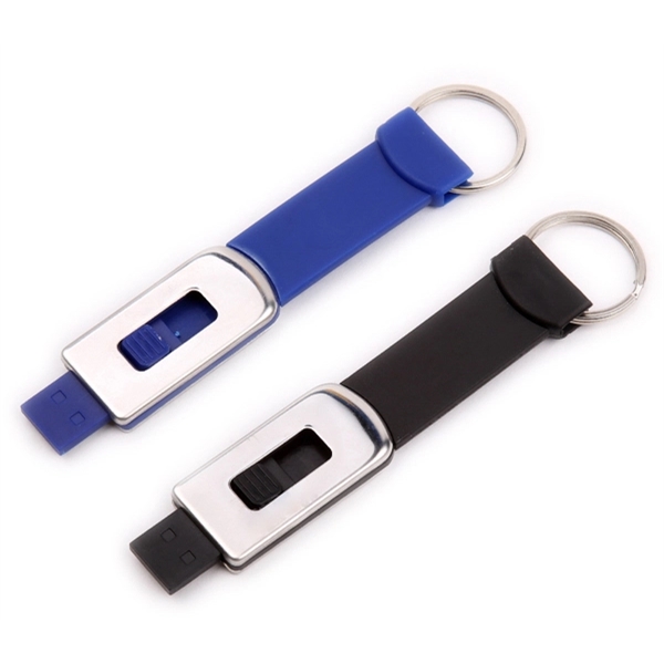 2.0 USB flash drive with a keyring strap composition available in... from ASI 37218 Athena Promo (tm)