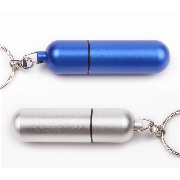 Metal blue or silver 2.0 USB flash drive shaped like a... from ASI 37218 Athena Promo (tm)