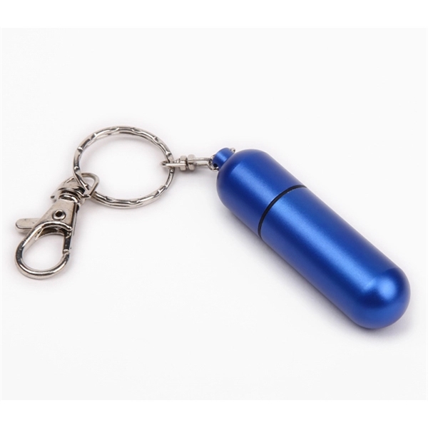 Metal blue or silver 2.0 USB flash drive shaped like a... from ASI 37218 Athena Promo (tm)