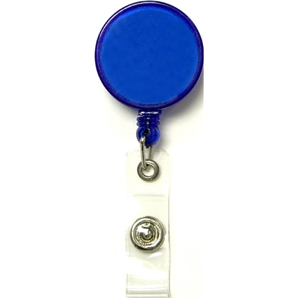 Round 24" retractable badge holder with metal clip on the back.... from ASI 74585 Nu Promo International / Nu Promo Line