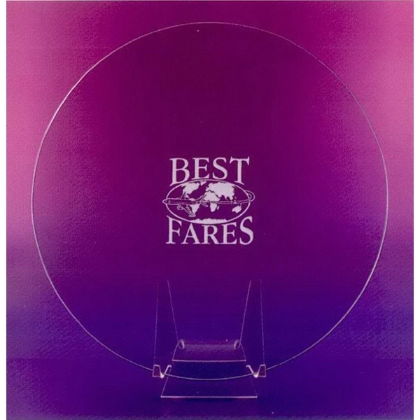 Round hostess tray made of glass measuring 12" or 8" with... from ASI 62985 J. Charles