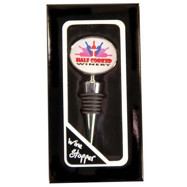 Oval Wine Stopper, with super-sealer ribbed collar.... from ASI 73871 Next Promotions LLC