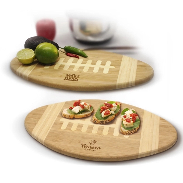 Bamboo football cutting board. Two-tone. Doubles as a serving tray.... from ASI 30112 ACE Products / Ace Line