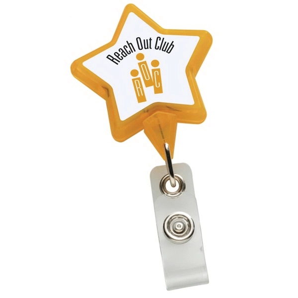 Retractable Star Shaped Badge Holder with Stationary Slide Clip.... from ASI 73871 Next Promotions LLC