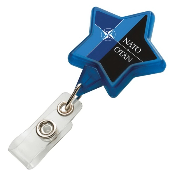 Retractable Star Shaped Badge Holder with Stationary Slide Clip.... from ASI 73871 Next Promotions LLC