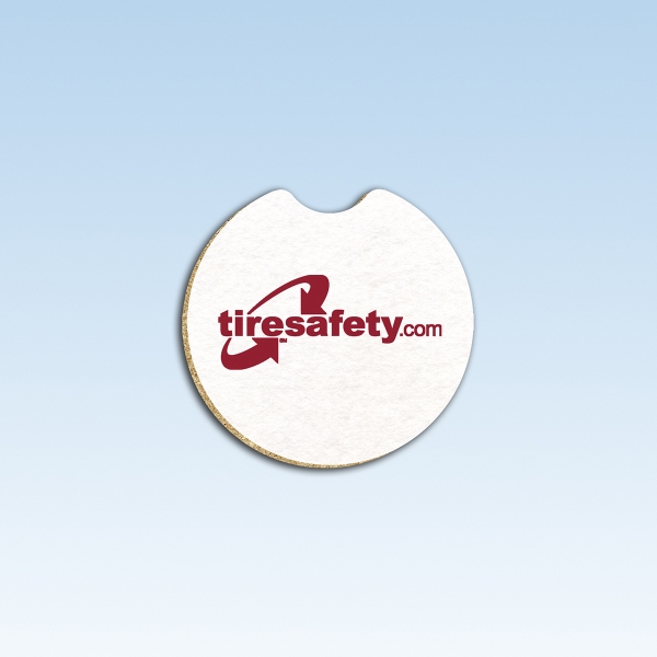 Round 1/4" thick 2 5/8" diameter recycled bottle car coaster with... from ASI 35730 Americanna Co / Americanna