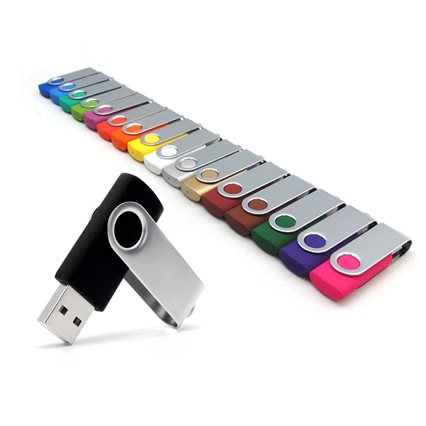 Plastic USB drive with swivel design; offered in multiple colors and... from ASI 63776 KTI Networks Inc / KTI Promo
