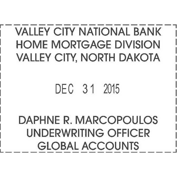 Custom pre-inked complete date stamp, 1 13/16 x 2 9/16".... from ASI 81500 Navitor Inc / Navitor Specialty Products