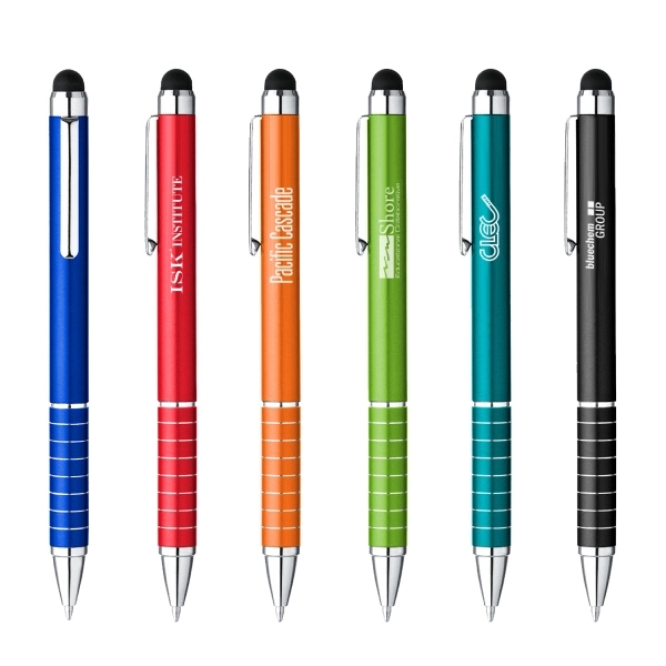 Aluminum twist action ballpoint pen with capacitive touch stylus tip.... from ASI 31517 Admart Products / Admart Line