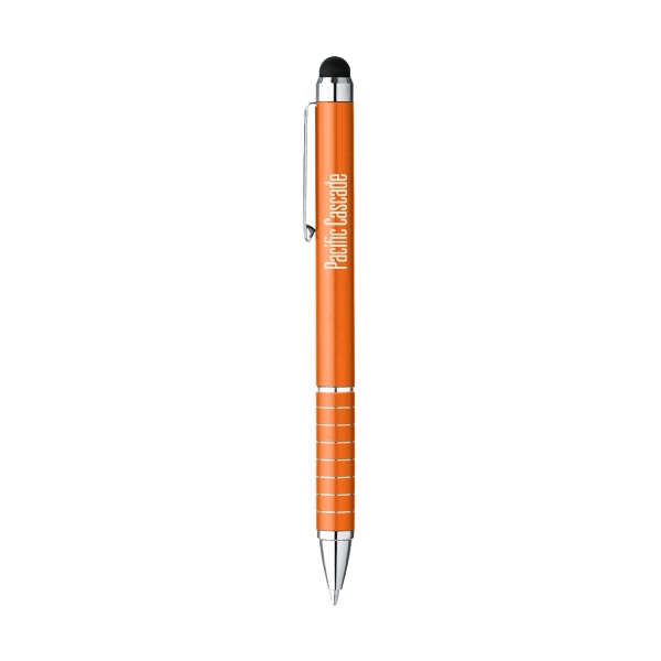 Aluminum twist action ballpoint pen with capacitive touch stylus tip.... from ASI 31517 Admart Products / Admart Line