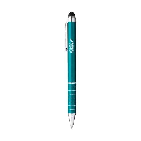 Aluminum twist action ballpoint pen with capacitive touch stylus tip.... from ASI 31517 Admart Products / Admart Line