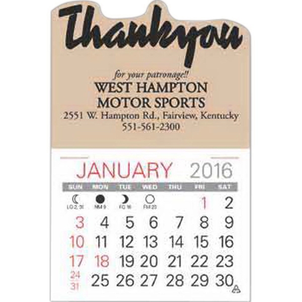 13-month calendar pad with adhesive backing.... from ASI 81500 Navitor Inc / Navitor®