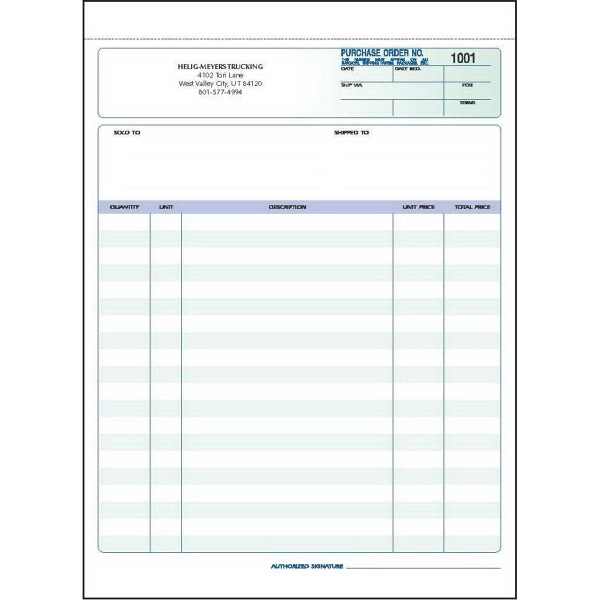 2-part or 3-part purchase order forms, 8 1/2" x 11".... from ASI 81500 Navitor Inc / Checks & Forms