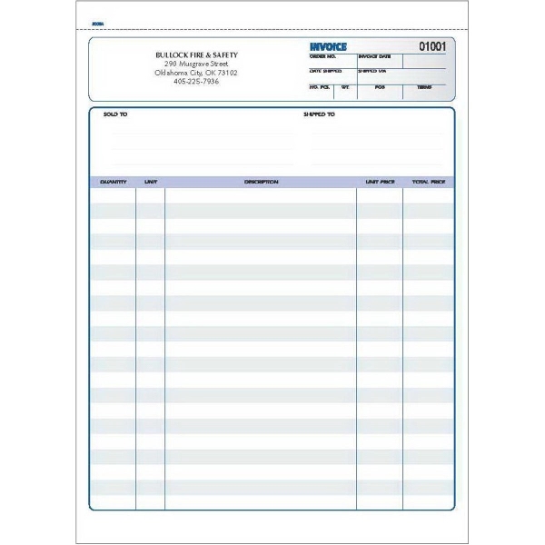 2 or 3-part invoice form, 8 1/2" x 11".... from ASI 81500 Navitor Inc / Checks & Forms