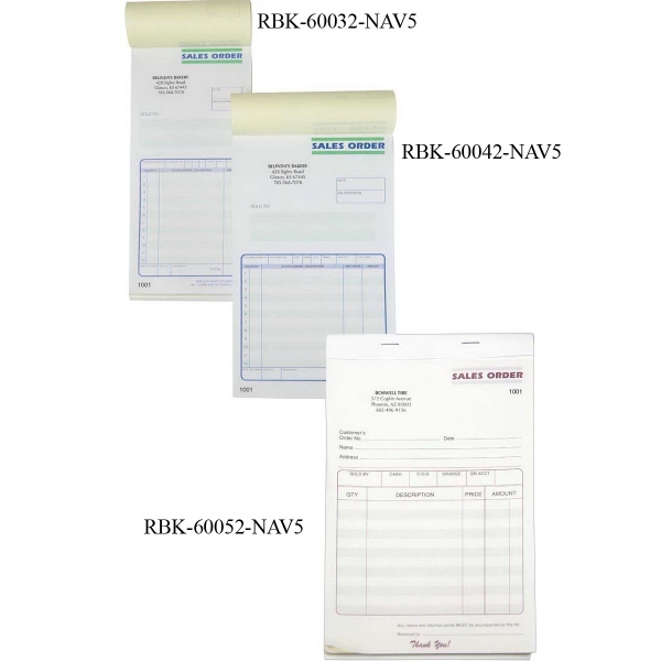 2-part sales order booklet, 50 sets per book.... from ASI 81500 Navitor Inc / Checks & Forms