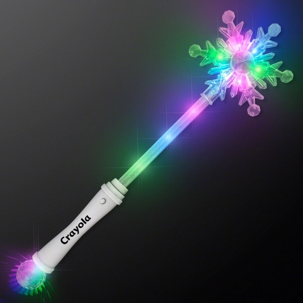 Blank or imprinted. Frozen Snowflake LED Winter Party Wands.... from ASI 34194 ALightPromos / Alight Promotional Products