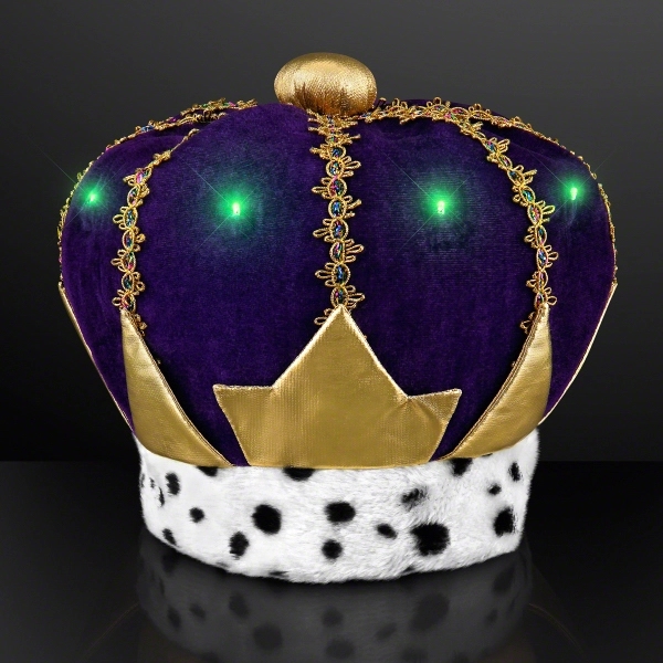 Light Up Mardi Gras King Crown Hat, Blank.... from ASI 34194 ALightPromos / Alight Promotional Products