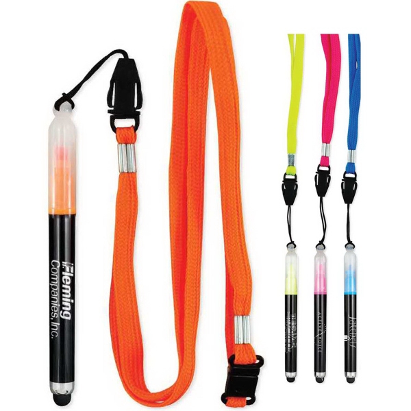 Stylite - Solid barrel stylus with highlighter and lanyard.... from ASI 47700 ZZ MERGED - Crown/IMAGEN Brands / Crown Products