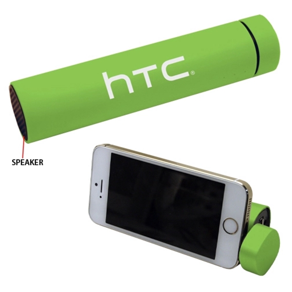 Portable powerbank with built-in speaker... from ASI 43270 Calconix Inc / Time Zone®