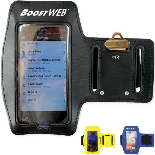 Leather-like and neoprene sports armband case.... from ASI 47700 ZZ MERGED - Crown/IMAGEN Brands / Crown Products