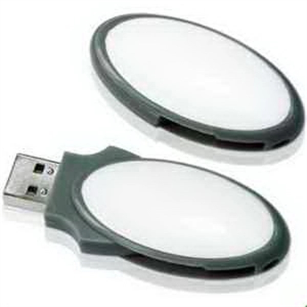 Plastic oval USB flash drive available in red, black, or gray... from ASI 37218 Athena Promo (tm)
