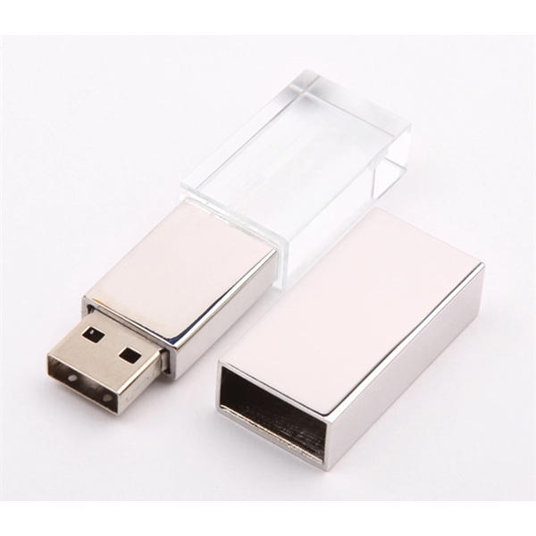 Crystal LED USB 2.0 flash drive with a logo imprint on... from ASI 37218 Athena Promo (tm)
