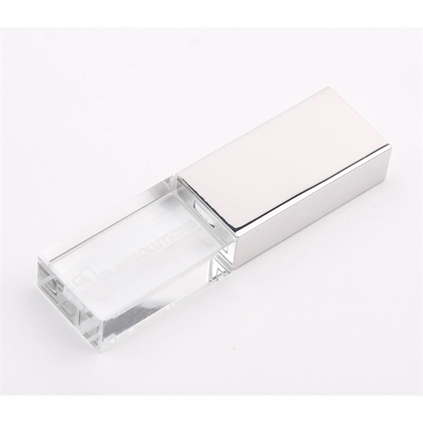 Crystal LED USB 2.0 flash drive with a logo imprint on... from ASI 37218 Athena Promo (tm)