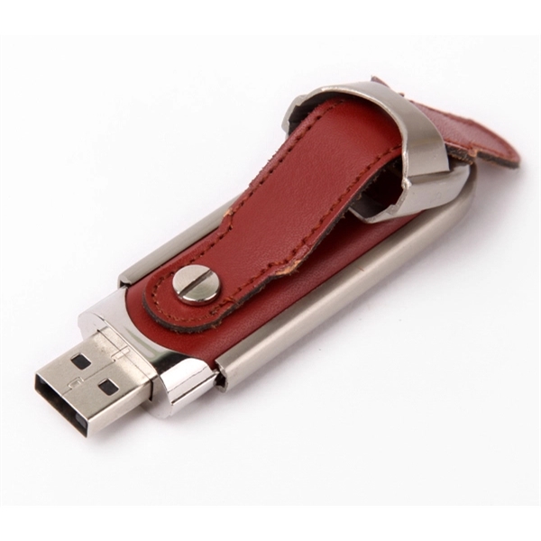 Leather usb flash Drive USB 2.0  and Free silkscreen 1C/1... from ASI 37218 Athena Promo (tm)