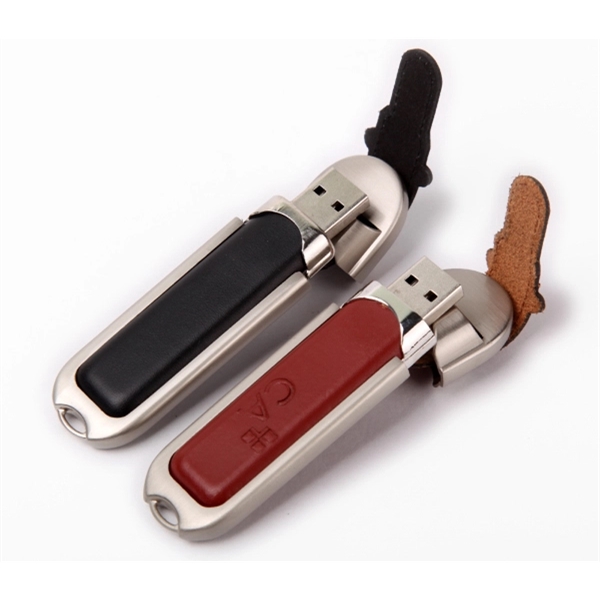 Leather usb flash Drive USB 2.0  and Free silkscreen 1C/1... from ASI 37218 Athena Promo (tm)