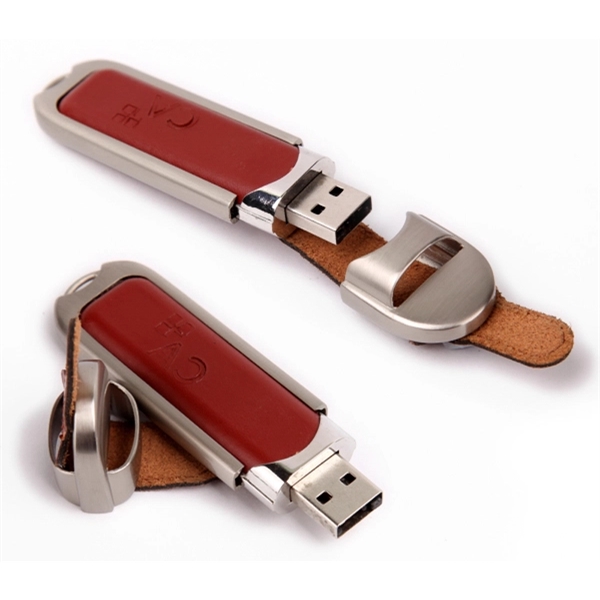 Leather usb flash Drive USB 2.0  and Free silkscreen 1C/1... from ASI 37218 Athena Promo (tm)