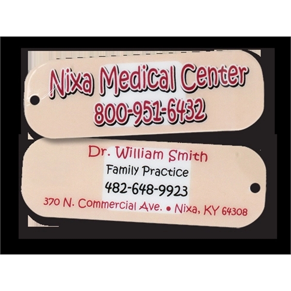1" x 3" laminate key tag with rounded corners.... from ASI 44830 The Chest